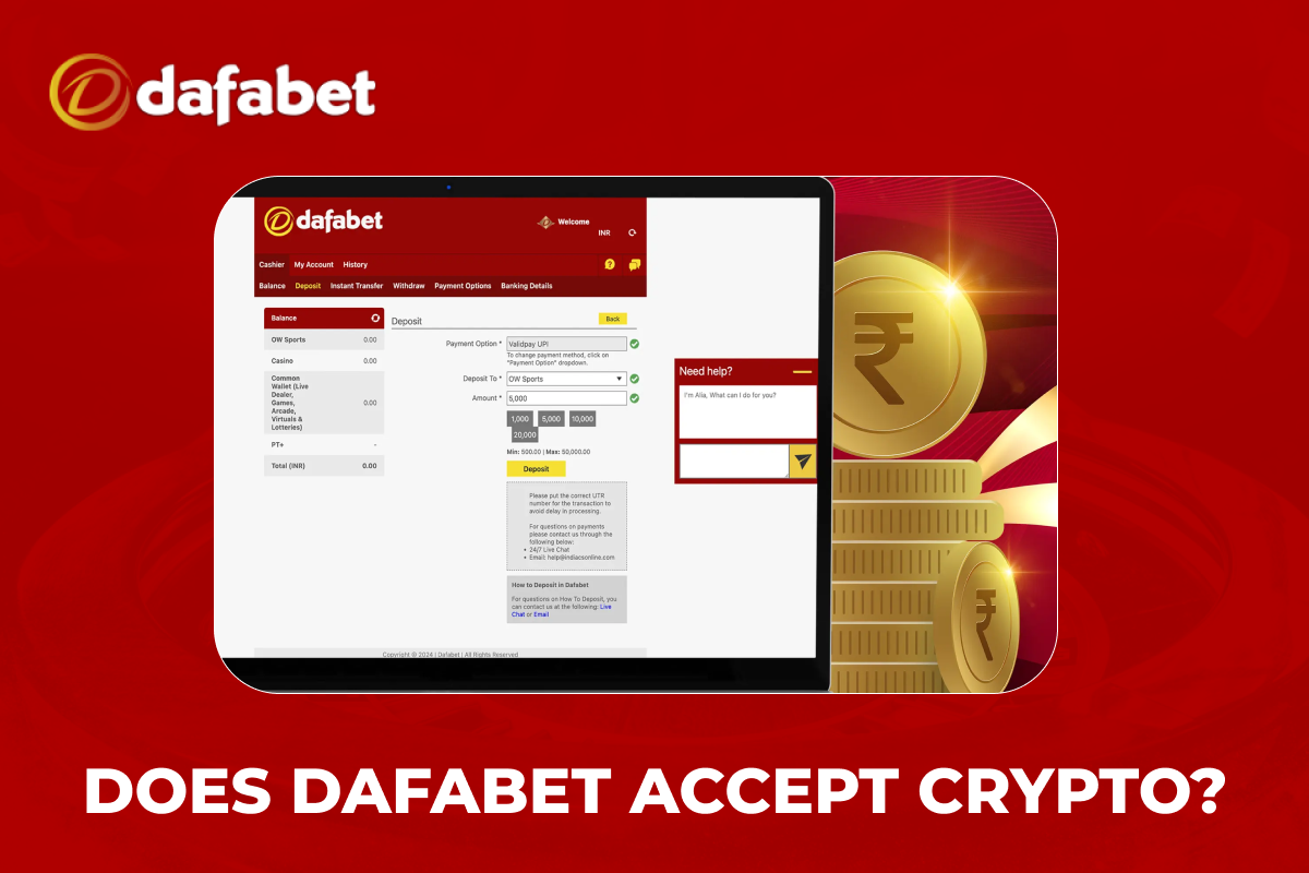 Does Dafabet accept crypto?